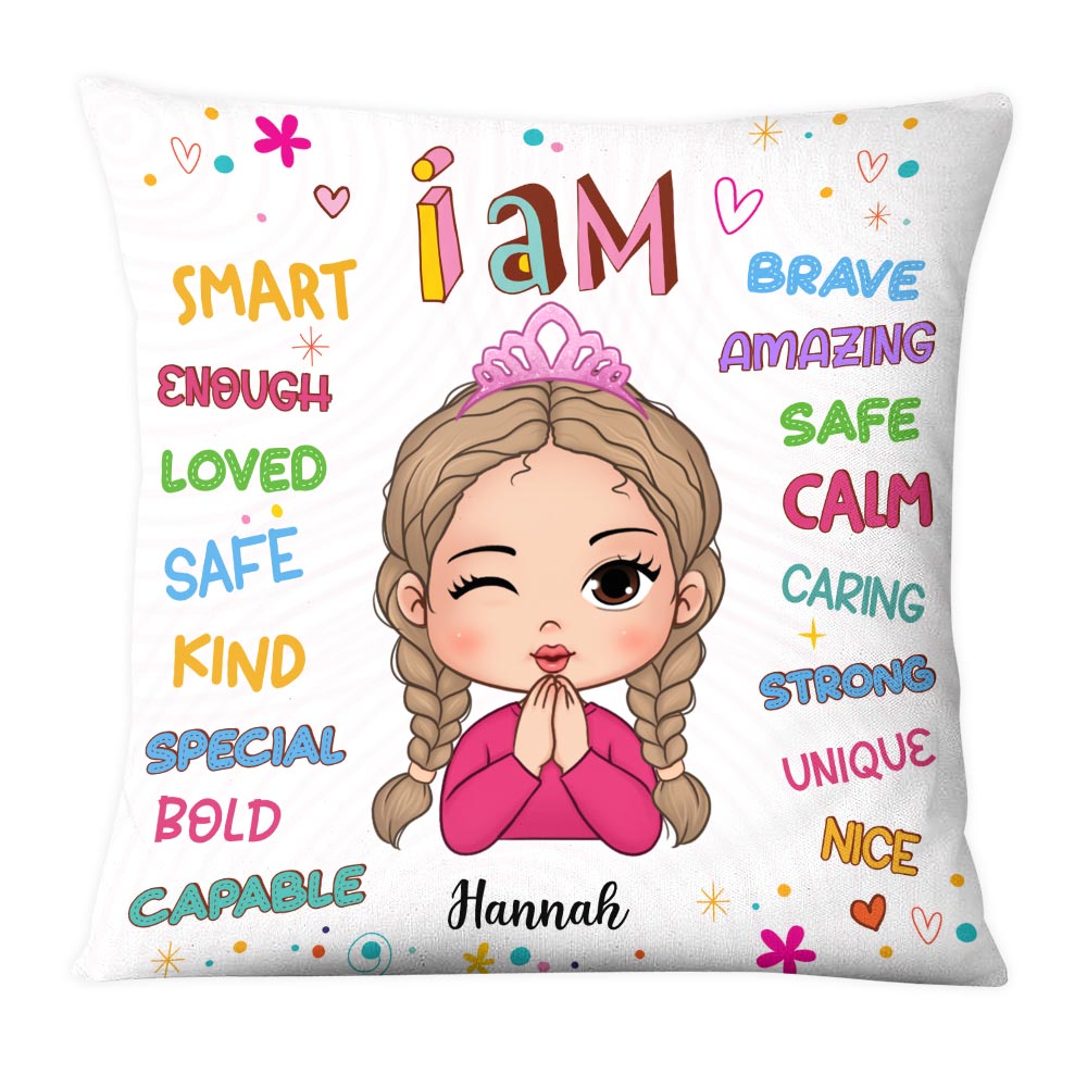 Personalized Gift For Daughter Granddaughter Pray I Am Kind Pillow