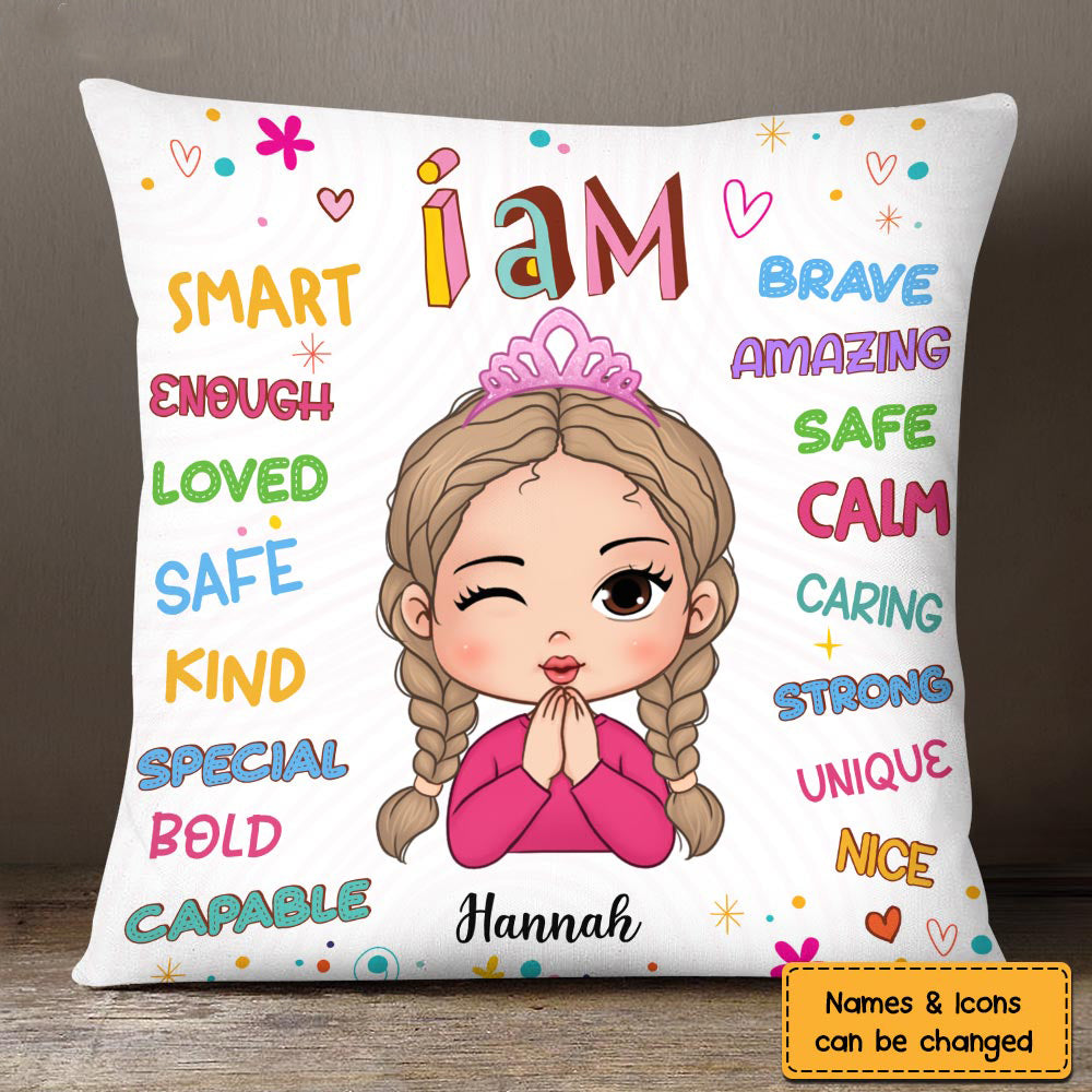Personalized Gift For Daughter Granddaughter Pray I Am Kind Pillow