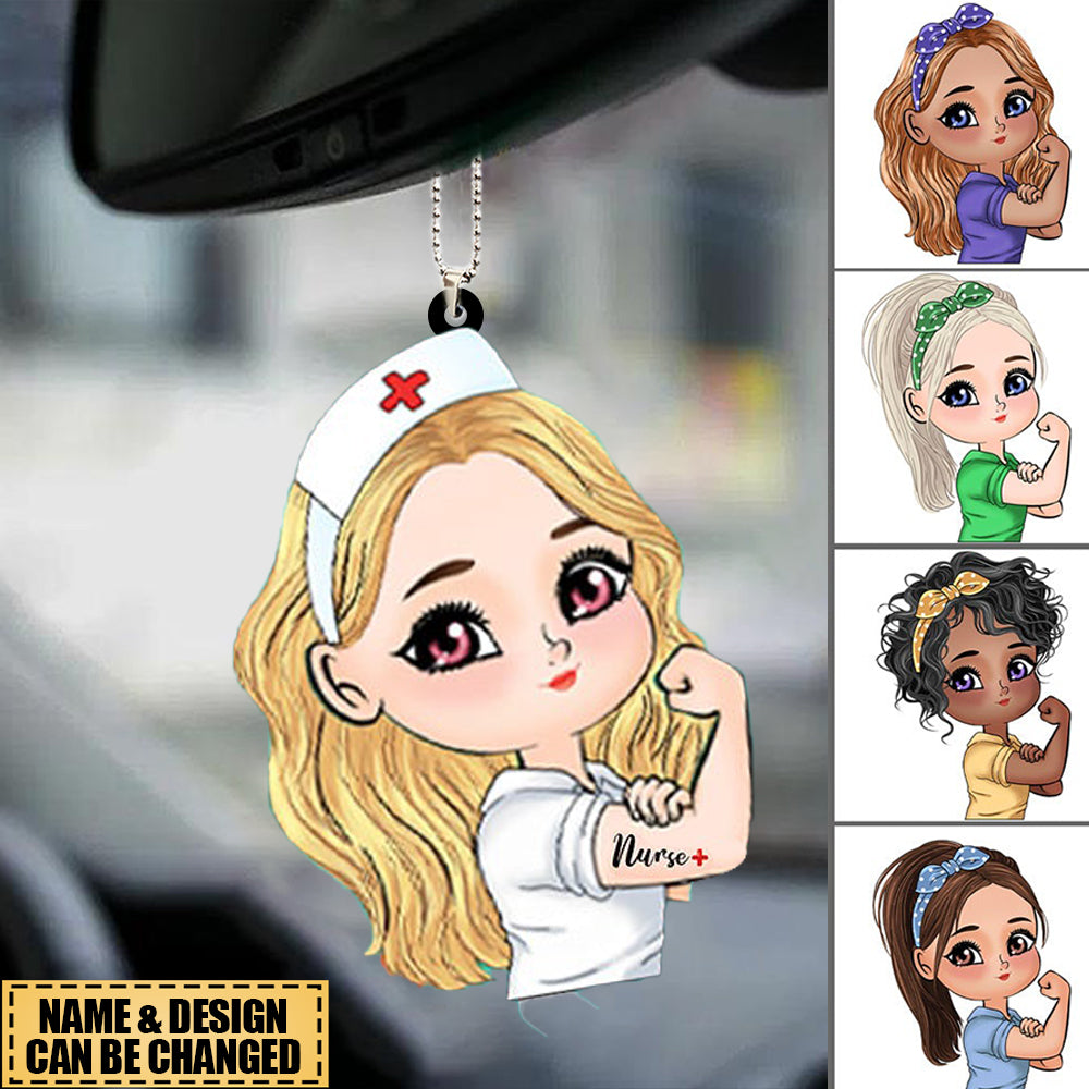 Nurse Strong Nursing Custom Gift For Strong Women Personalized Ornament