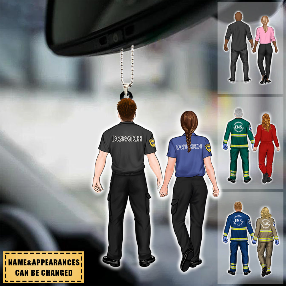 Couple Friends - Personalized Ornament Firefighter, EMS, Police Officer, Military, Nurse