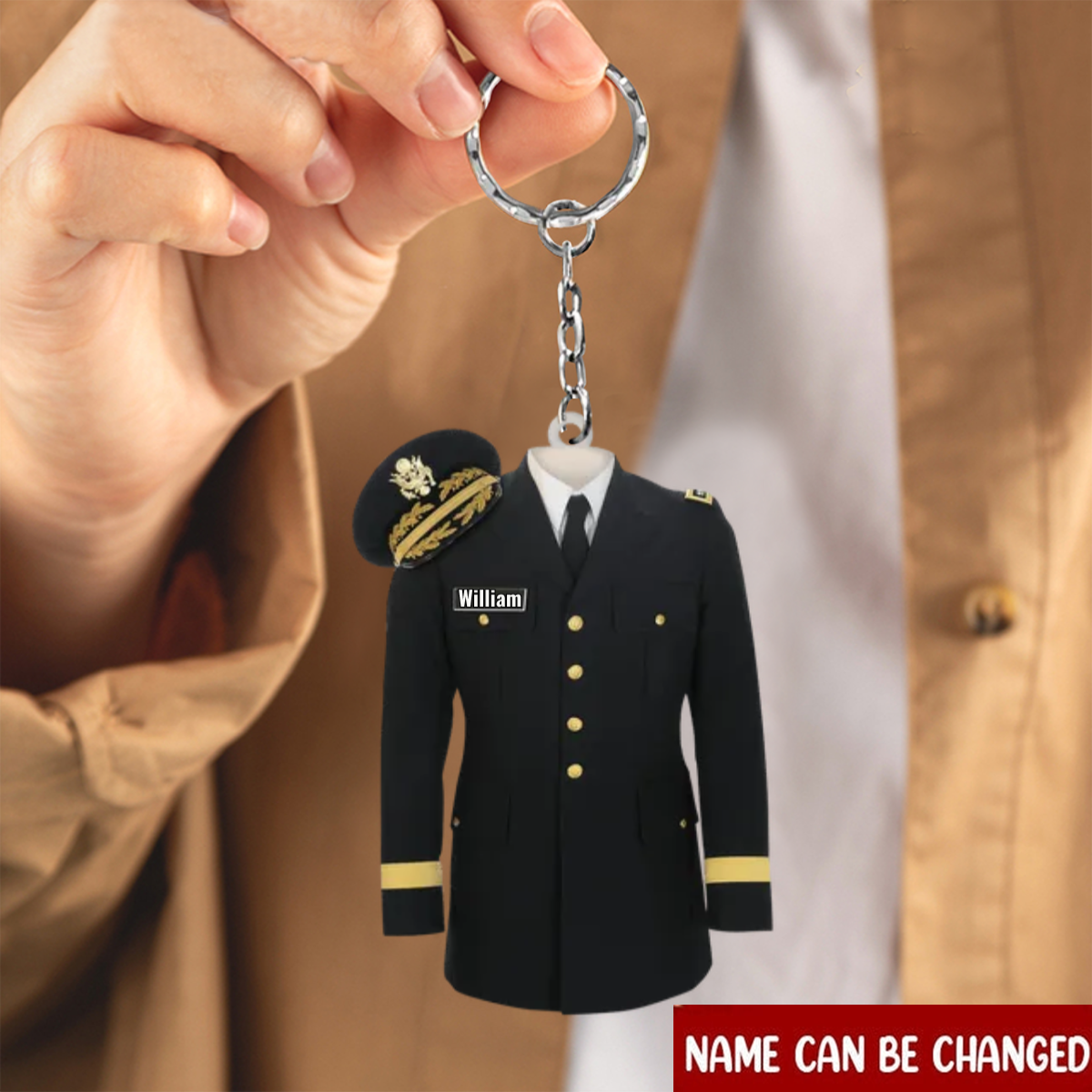 Army Uniform Personalized Acrylic Keychain