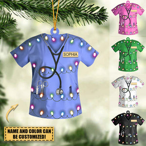 Personalized Nurse Scrubs - Gift for Nurse Christmas Ornament