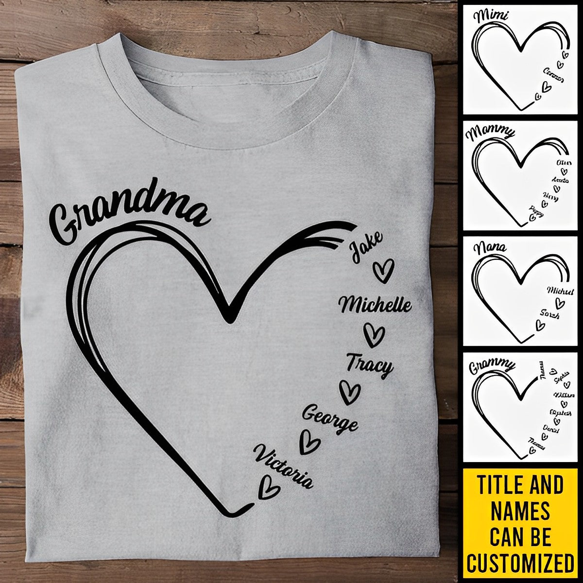 Grandma Is The Best - Family Personalized Unisex T-shirt