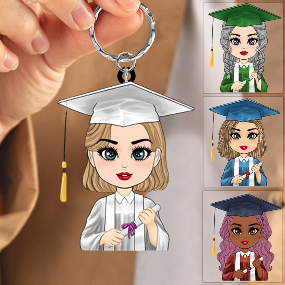 Personalized Acrylic Keychain - Gift for Graduation Girl