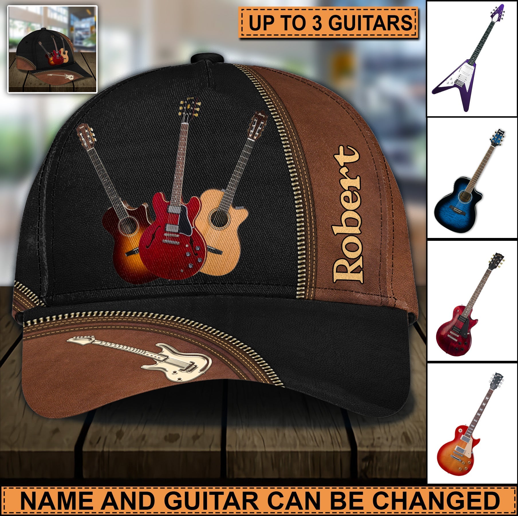 Guitar Personalized Classic Cap - CP145PS05