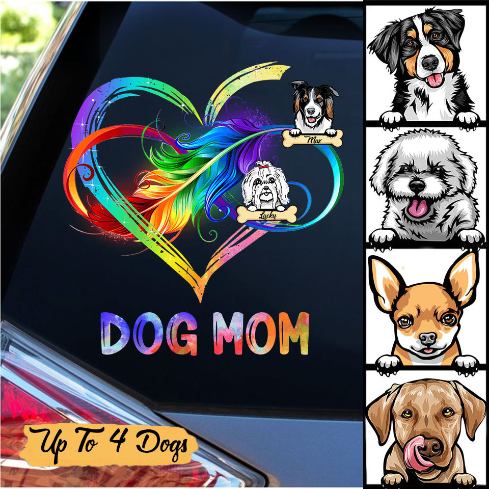 Dog Mom Fur Babies Infinity Love Pet Paw Lover Personalized Decal