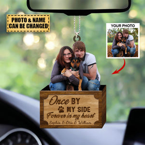 Personalized Dog Memorial Ornament – Once By My Side Forever In My Heart