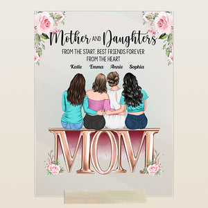 Mother And Daughter - Personalized Acrylic Plaque - Birthday Gift Mother's Day Gift For Mom, Daughters