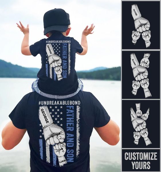 Father Daugher Father Son Unbreakable Bond - Personalized Shirt