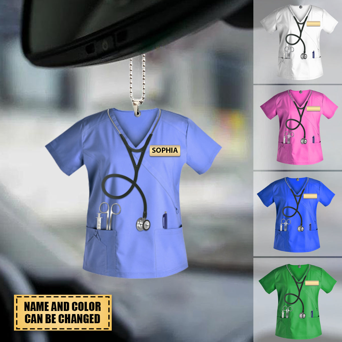 Nurse - Personalized Car Ornament Ver 2