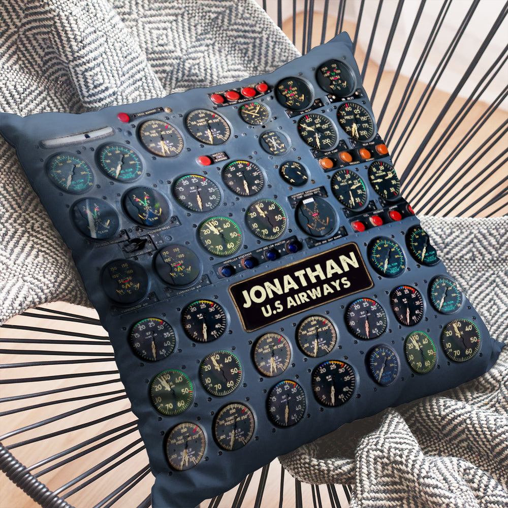 Pilot Flight Instruments - Personalized Pillow
