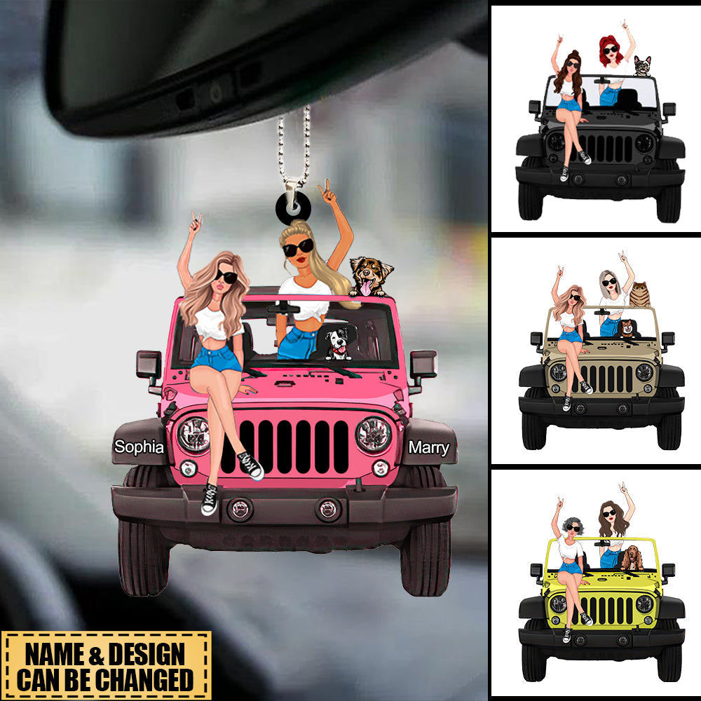 Personalized Off-Road Bestie And Pet Ornament Gift For Journey Girls
