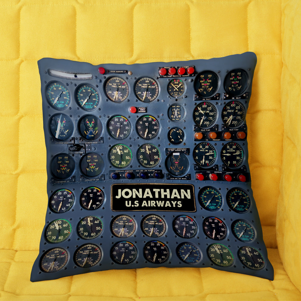 Pilot Flight Instruments - Personalized Pillow