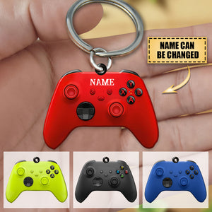 Personalized Xbox Playstation Gamer Shaped Acrylic Keychain