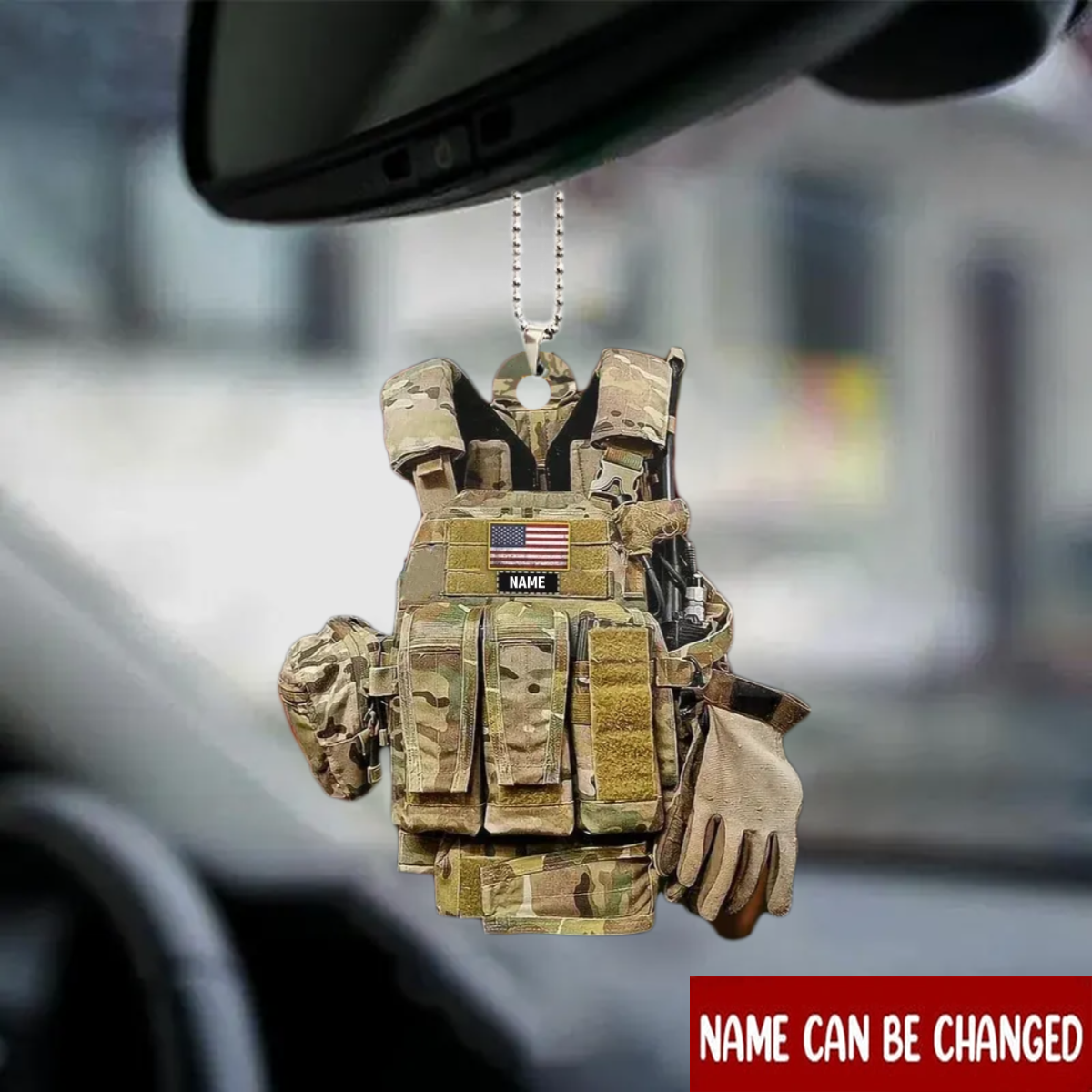 US Army Uniform - Personalized Flat Acrylic Ornament