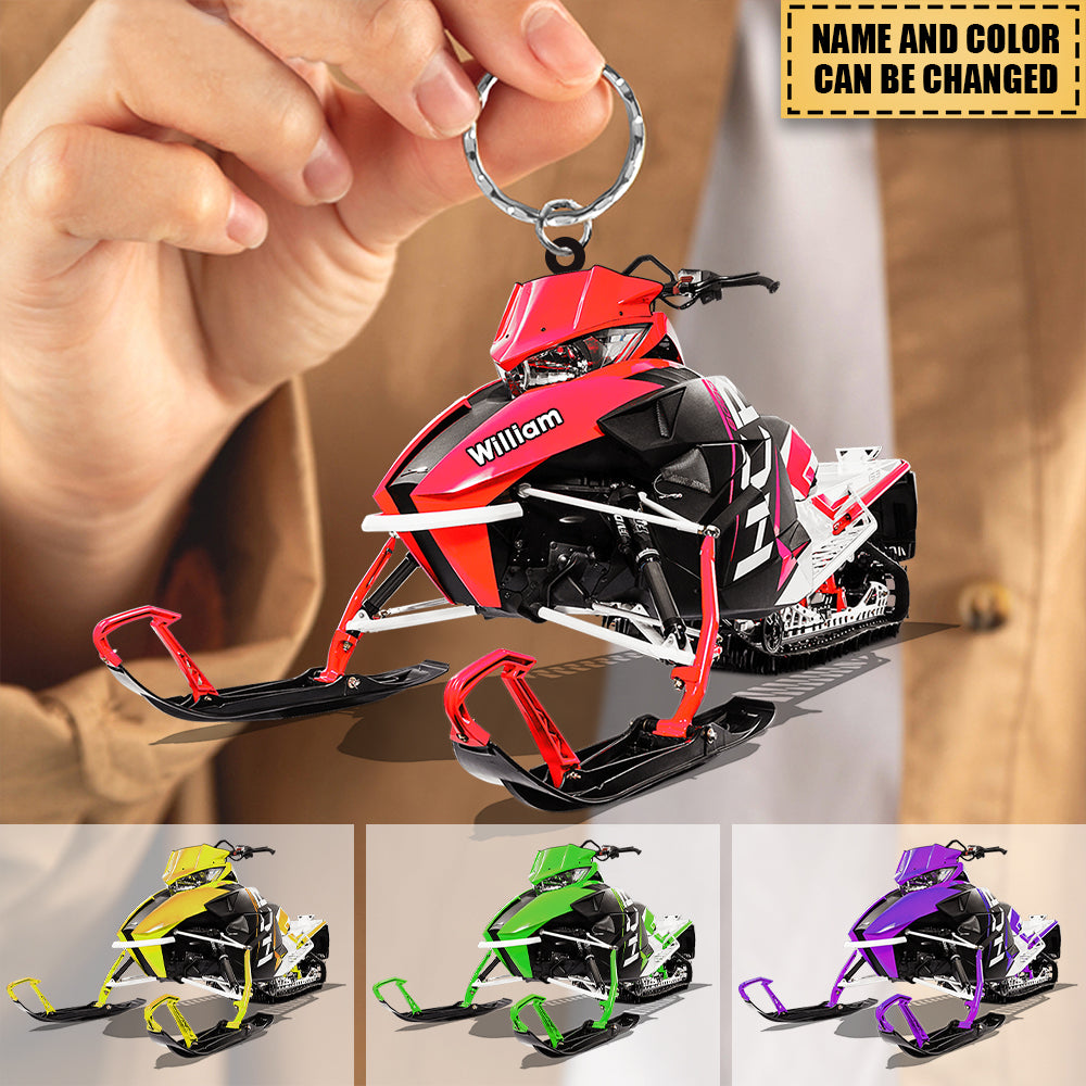 Personalized Snowmobile Keychain For Snowmobile Lovers newsvips