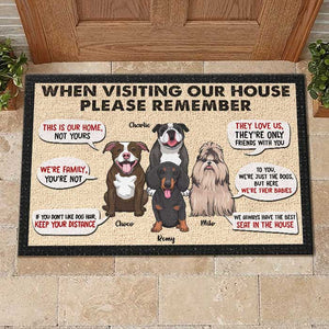 Remember When Visiting Our House - Personalized Decorative Mat