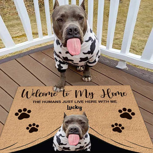 Welcome To My Home - Upload Image - Funny Personalized Decorative Mat, Doormat