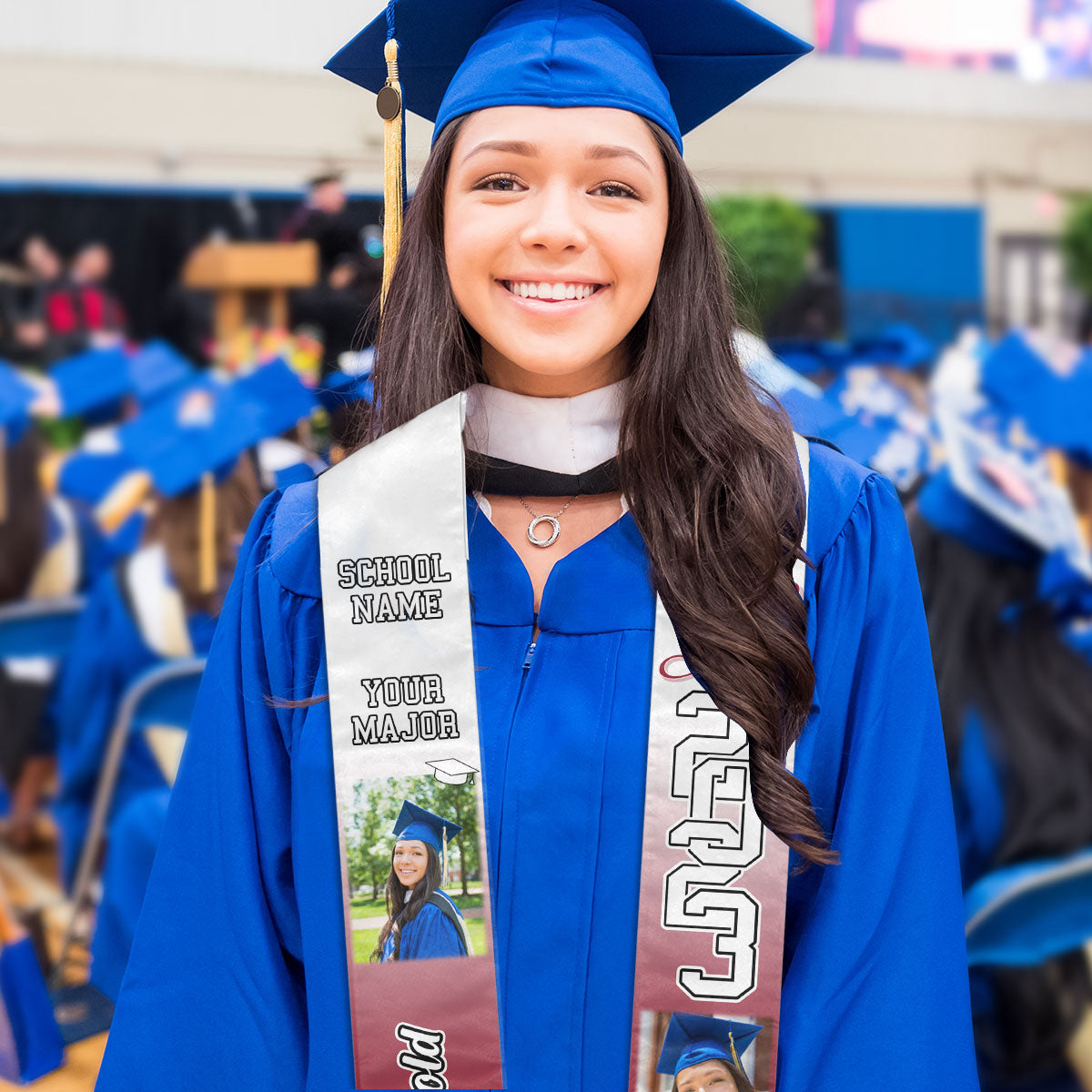 Class of 2024 Best Gift For Graduation's Day - Upload Image - Personalized Graduation Stole