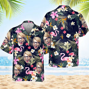 Summer Vibe - Personalized Custom Face Unisex Hawaiian Shirt - Upload Image, Gift For Family, Pet Owners, Pet Lovers