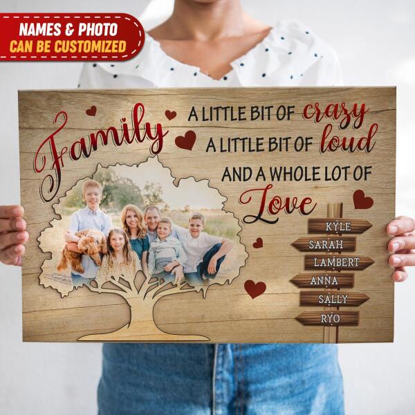 A Little Bit Of Crazy A Little Bit Of Loud And A Whole Lot Of Love, For Family, Personalized Poster