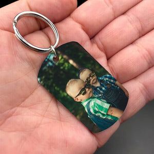 Personalized Photo Keychain Gift For Dad-We Love You Daddy