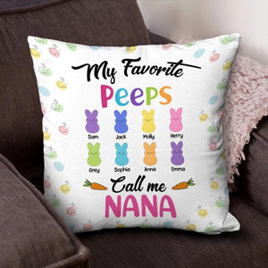 Personalized Easter Grandma Mom Bunny Throw Pillow - Grandkids Easter Day