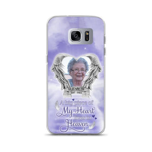 Custom Personalized Memorial Phone Case - A Big Piece Of My Heart Lives In Heaven