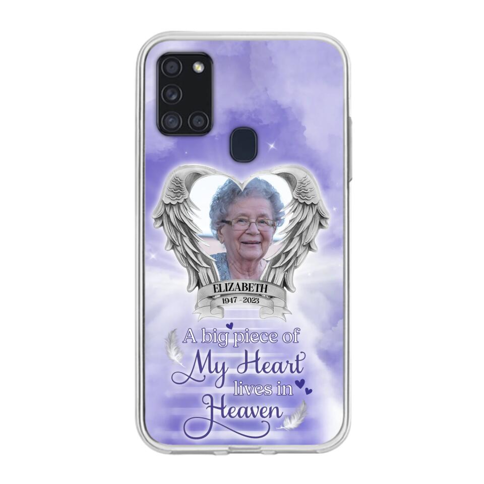 Custom Personalized Memorial Phone Case - A Big Piece Of My Heart Lives In Heaven