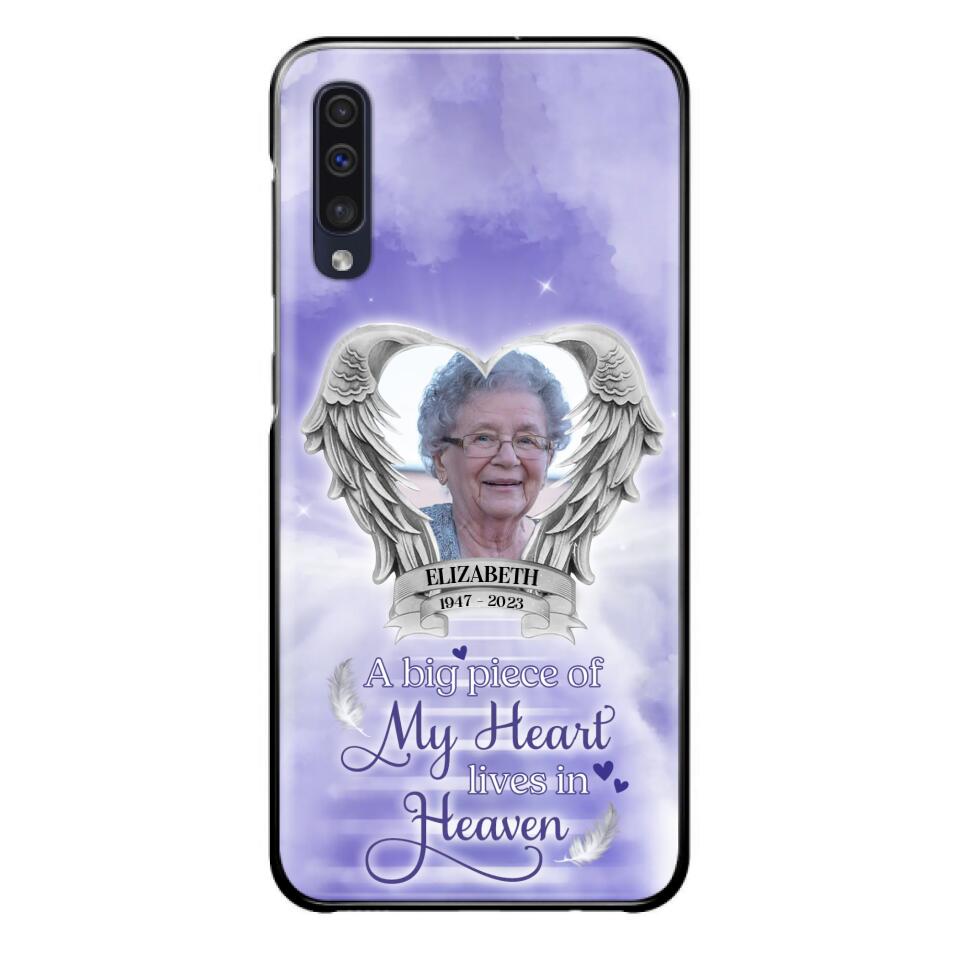 Custom Personalized Memorial Phone Case - A Big Piece Of My Heart Lives In Heaven