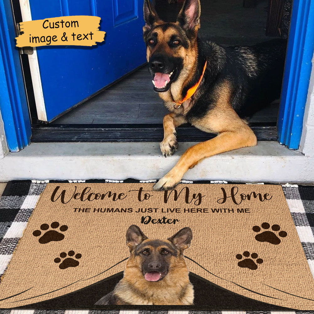 Welcome To My Home - Upload Image - Funny Personalized Decorative Mat, Doormat
