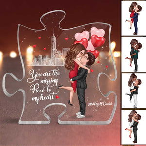 The Missing Piece To My Heart Personalized Puzzle Acrylic Plaque