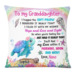 Granddaughter Granddaughter Sea Animals Hug This Pillow