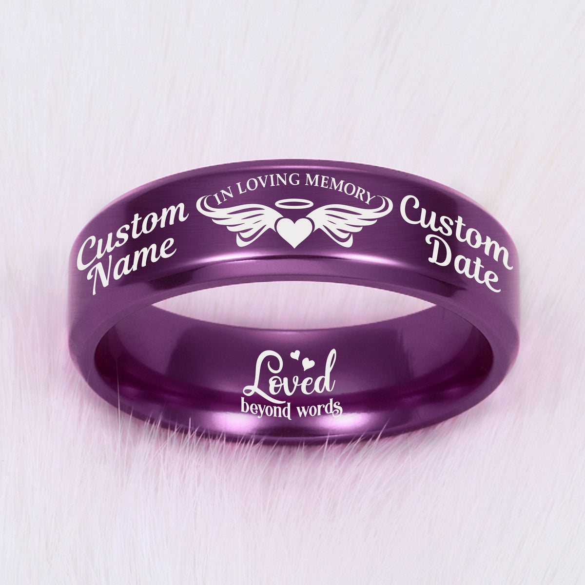 Personalized In Loving Memory Engraved Ring