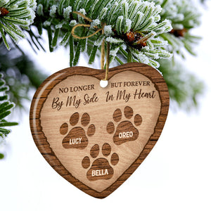 Dog & Cat Lovers Forever In My Heart - Memorial Gift -Personalized Custom Heart Ceramic Ornament
