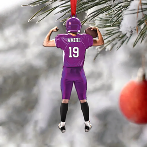 American Football -Personalized Christmas Ornament Gift For Football Player Football Mom Grandma