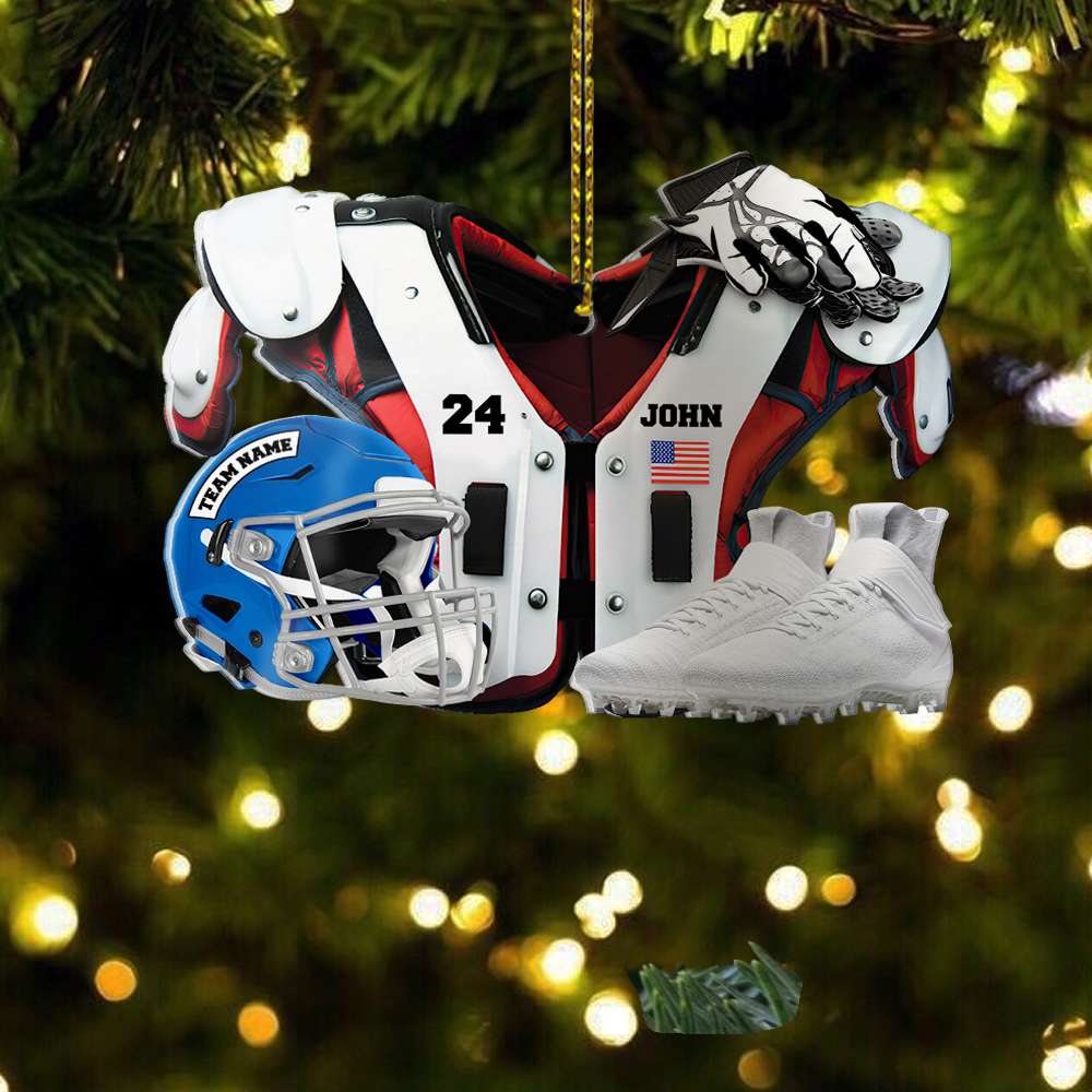 American Football Acrylic Ornament, Personalized Ornament