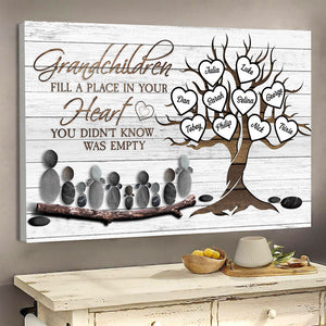 Fill A Place In Your Heart Personalized Poster Grandparents Gift