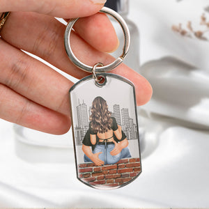 I Promise To Be - Personalized Engraved Stainless Steel Couple Keychain