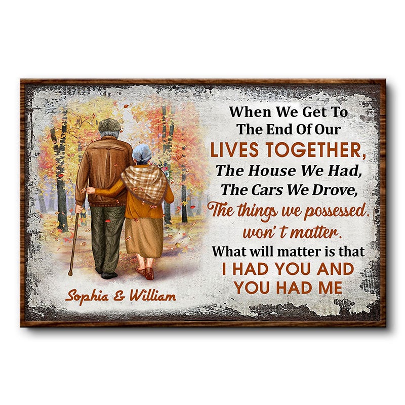 Family Old Couple When We Get Custom Poster, Personalized Fall Couple Wall Art, Couple Gift