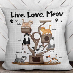 Fluffy Cat Tree Gift For Cat Lover Personalized Pillow