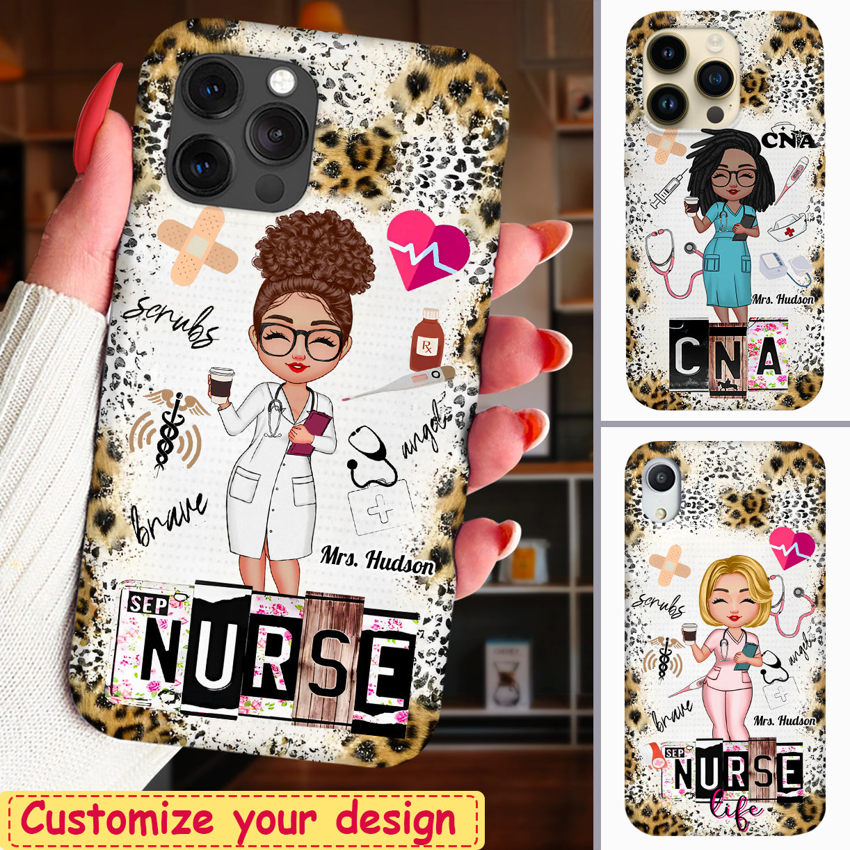 Nurse, CNA, CMA, Doctor - Nurse Life Scrubs Nurse Day Personalized Phone case