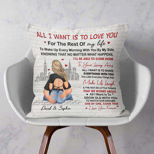 I Want Is To Grow Old With You Couples - Personalized Pillow