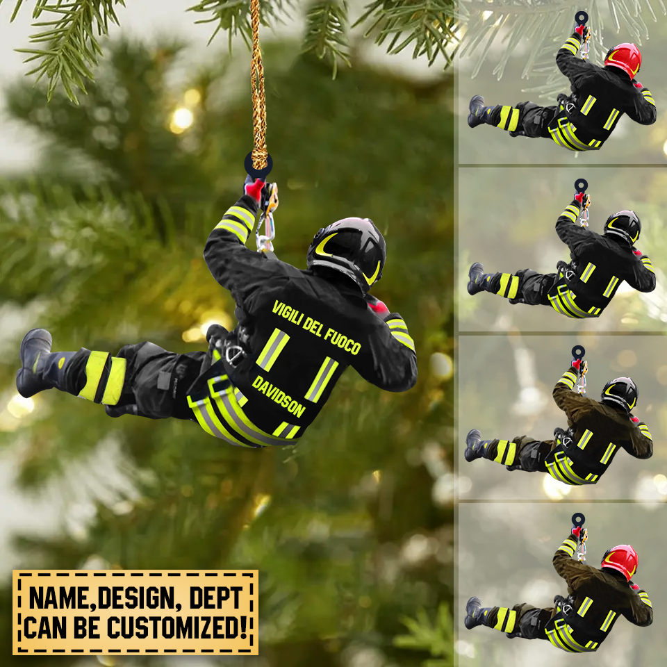 PERSONALIZED FIREFIGHTER CHRISTMAS ORNAMENT 07