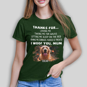 Dog Thanks For Photo Personalized Custom Unisex T-shirt