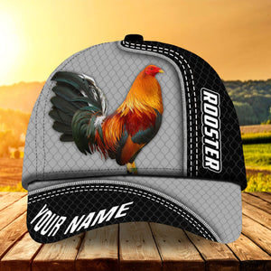 Premium Cool 3D All Over Printed Rooster Hats For Rooster Lovers Multicolor Personalized