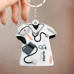 Personalized Nurse Scrubs Gift For Nurse Acrylic Keychain
