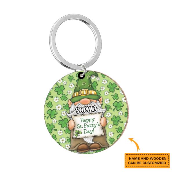 Personalized Clover & Dwarf Custom Name STAINLESS STEEL Keychain
