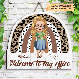 Personalized Door Sign - Gift For Office Staff - Welcome To My Office