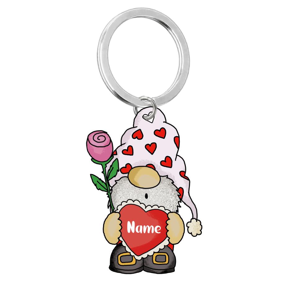 Personalized Lovely dwarf Gift Custom Name&Color STAINLESS STEEL Keychain